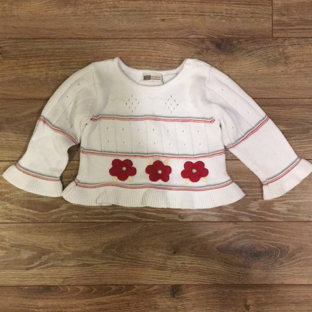 White striped sweater